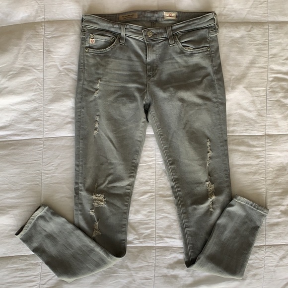 AG distressed super skinny ankle jean - Picture 1 of 6